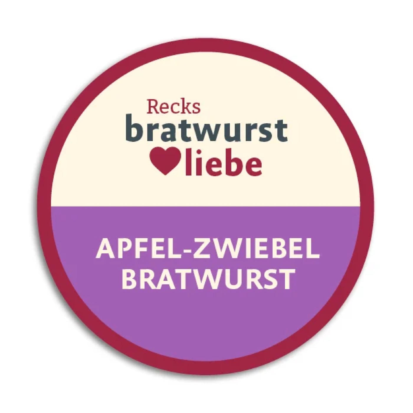 Etikett Apfel-Zwiebel-Bratwurst