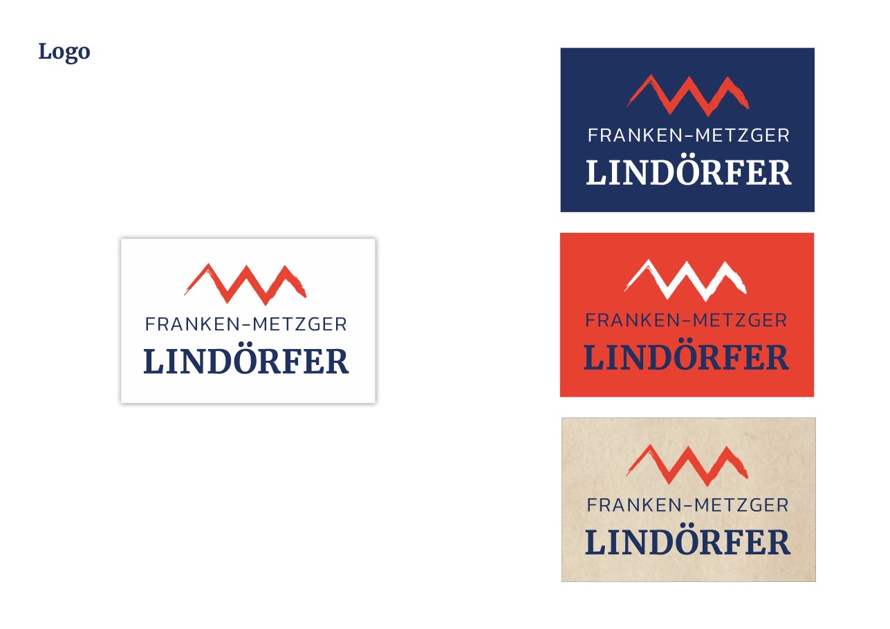 Lindörfer Logo in drei Varianten